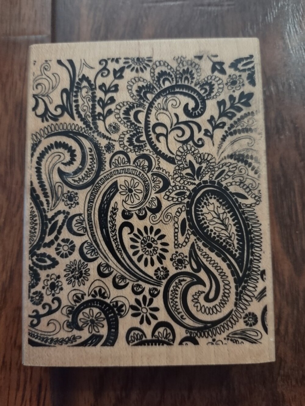 Black Paisley Stamp